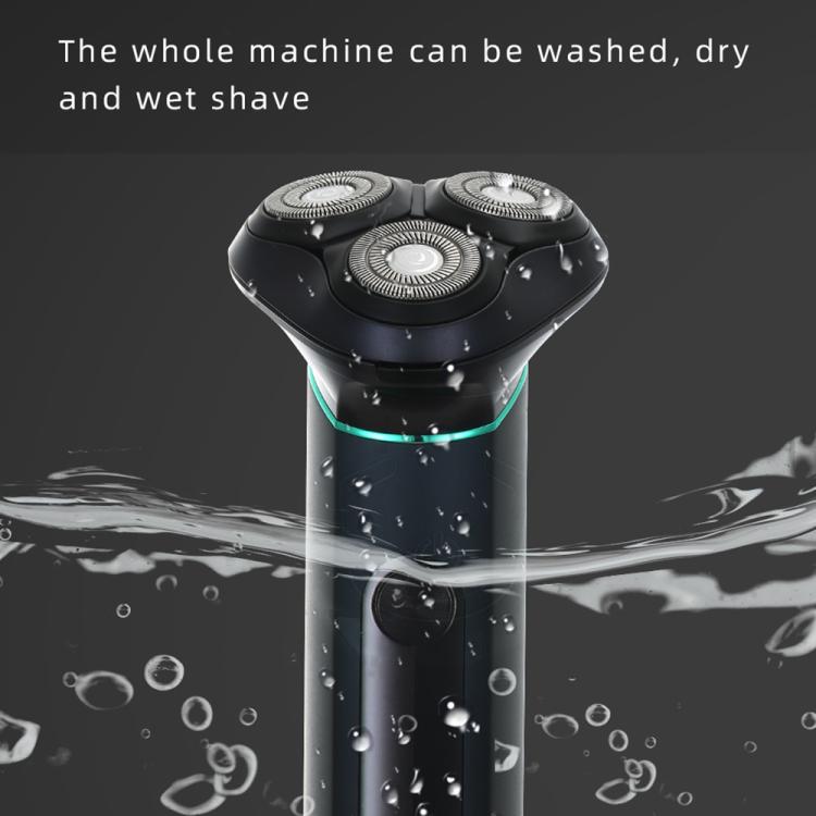 VGR V-310 Digital Display Three-blade IPX7 Electric Shaver(Black)