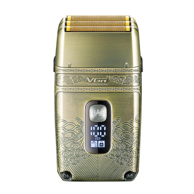 VGR V-335 Retro Digital Display IPX6 Electric Shaver(Gold) - free shipping - PMC TechLife - Order now!