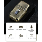 VGR V-335 Retro Digital Display IPX6 Electric Shaver(Gold)