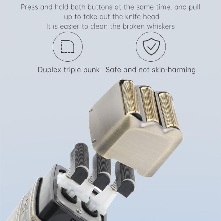 VGR V-335 Retro Digital Display IPX6 Electric Shaver(Gold) - free shipping - PMC TechLife - Order now!