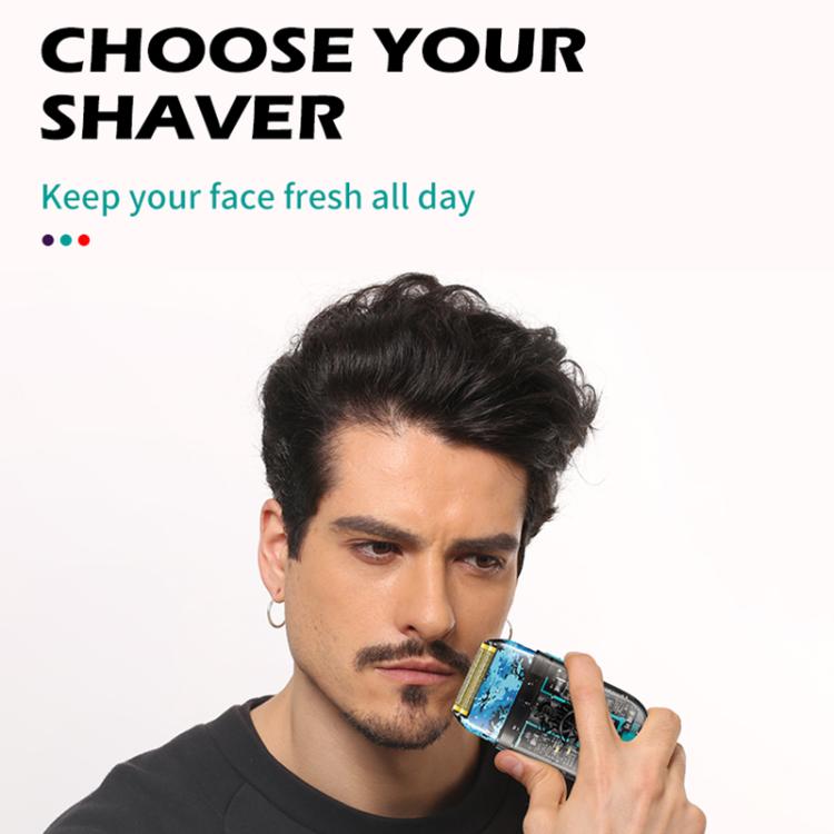 VGR V-352 Double Cutter Head Portable Electric Foil Shaver(Transparent Black)
