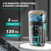 VGR V-352 Double Cutter Head Portable Electric Foil Shaver(Transparent Black)