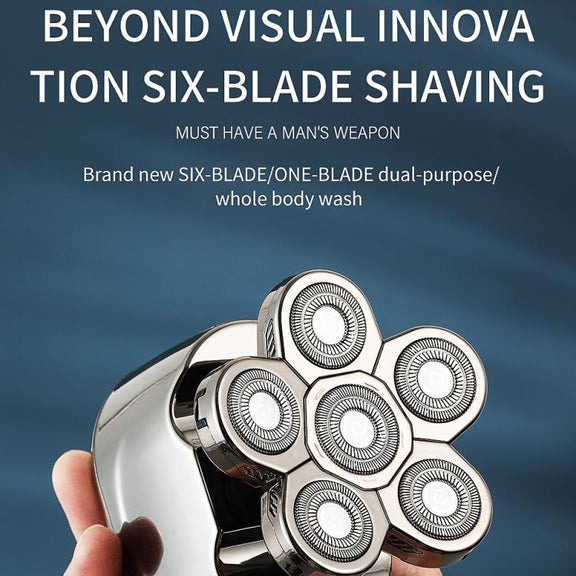 VGR V-395 Six Cuttter Heads IPX6 Electric Shaver(Silver)