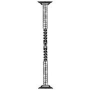 For Apple Watch 46mm / 49mm / 45mm / 44mm Slim Train Section Diamond Metal Watch Band(Black)