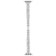 For Apple Watch 46mm / 49mm / 45mm / 44mm Slim Train Section Diamond Metal Watch Band(Silver)