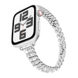 For Apple Watch 42mm / 41mm / 40mm / 38mm Slim Train Section Diamond Metal Watch Band(Silver) - free shipping - PMc TechLife - Order now!