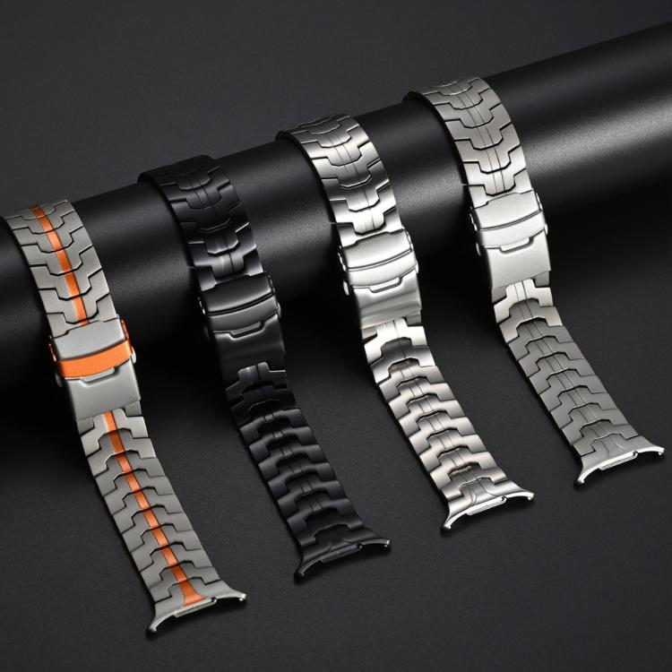 For Samsung Galaxy Watch Ultra 47mm Split Safety Buckle Titanium Alloy Watch Band(Silver)