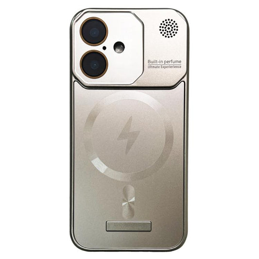 For iPhone 16 Plus Frameless Aromatherapy MagSafe Magnetic PC Phone Case(Titanium Grey) - free shipping - PMC Jewellery - Order now!