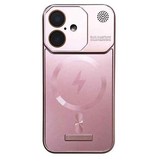 For iPhone 16 Plus Frameless Aromatherapy MagSafe Magnetic PC Phone Case(Rose Gold) - free shipping - PMC Jewellery - Order now!