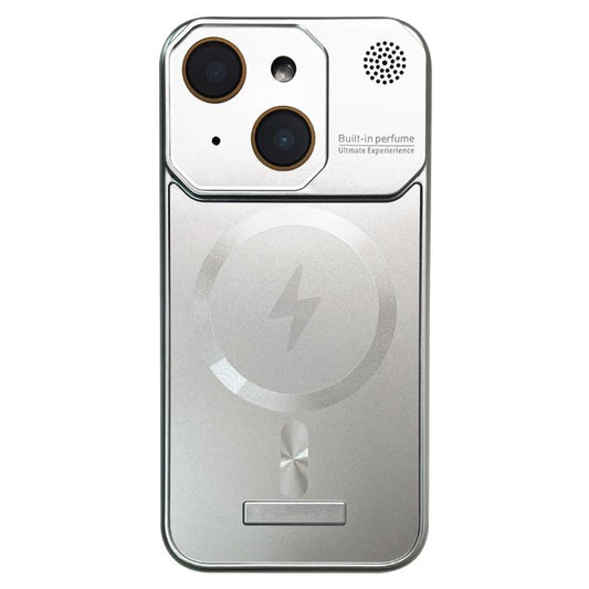 For iPhone 15 Plus Frameless Aromatherapy MagSafe Magnetic PC Phone Case(Titanium Silver) - iPhone 15 Plus Cases by PMC Jewellery | Online Shopping South Africa | PMC Jewellery | Buy Now Pay Later Mobicred