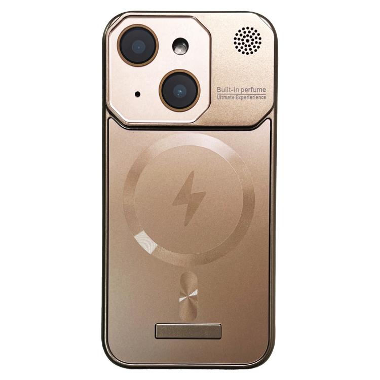 For iPhone 15 Plus Frameless Aromatherapy MagSafe Magnetic PC Phone Case(Gold) - iPhone 15 Plus Cases by PMC Jewellery | Online Shopping South Africa | PMC Jewellery | Buy Now Pay Later Mobicred