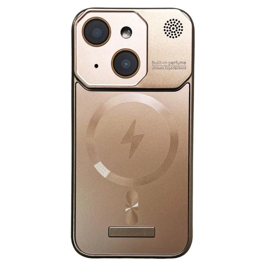 For iPhone 15 Plus Frameless Aromatherapy MagSafe Magnetic PC Phone Case(Gold) - iPhone 15 Plus Cases by PMC Jewellery | Online Shopping South Africa | PMC Jewellery | Buy Now Pay Later Mobicred