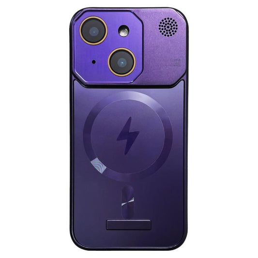 For iPhone 15 Plus Frameless Aromatherapy MagSafe Magnetic PC Phone Case(Purple) - free shipping - PMC Jewellery - Order now!