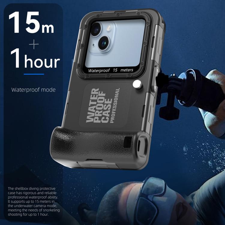 RedPepper 4th Generation Diving Protective Case for iPhone, Waterproof depth: 15m(Black) - Waterproof Bag by RedPepper | Online Shopping South Africa | PMc TechLife | Buy Now Pay Later Mobicred
