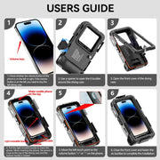 RedPepper 4th Generation Diving Protective Case for iPhone, Water-resistant depth: 15m(Black)