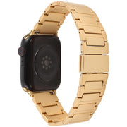 For Apple Watch 46mm / 49mm / 45mm / 44mm I-Shaped Folding Magnetic Buckle Metal Watch Band(Gold)