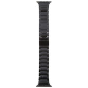 For Apple Watch 42mm / 41mm / 40mm / 38mm I-Shaped Folding Magnetic Buckle Metal Watch Band(Black)