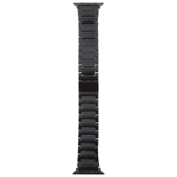 For Apple Watch 42mm / 41mm / 40mm / 38mm I-Shaped Folding Magnetic Buckle Metal Watch Band(Black)