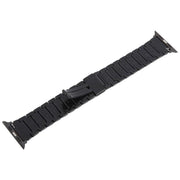 For Apple Watch 42mm / 41mm / 40mm / 38mm I-Shaped Folding Magnetic Buckle Metal Watch Band(Black)