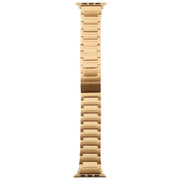 For Apple Watch 42mm / 41mm / 40mm / 38mm I-Shaped Folding Magnetic Buckle Metal Watch Band(Gold)