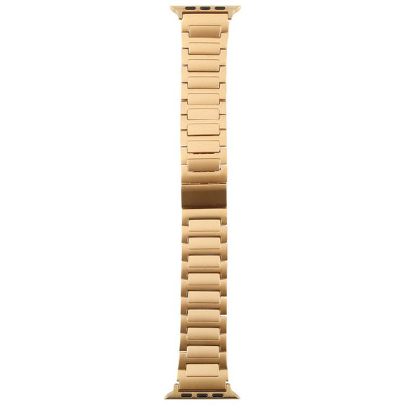 For Apple Watch 42mm / 41mm / 40mm / 38mm I-Shaped Folding Magnetic Buckle Metal Watch Band(Gold)