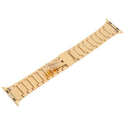 For Apple Watch 42mm / 41mm / 40mm / 38mm I-Shaped Folding Magnetic Buckle Metal Watch Band(Gold)