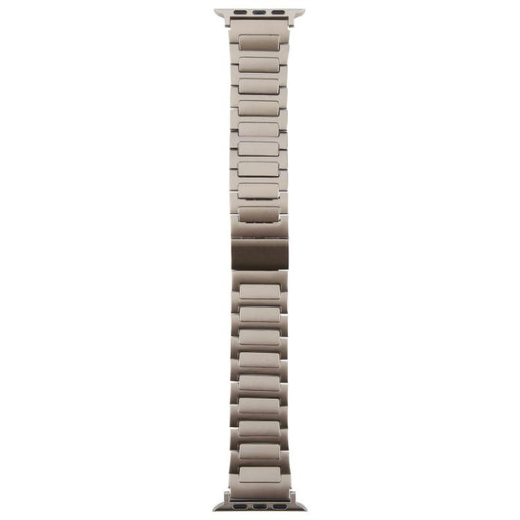 For Apple Watch 42mm / 41mm / 40mm / 38mm I-Shaped Folding Magnetic Buckle Metal Watch Band(Titanium Color)