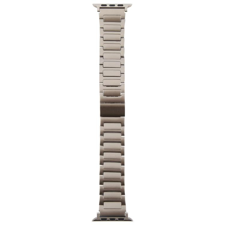 For Apple Watch 42mm / 41mm / 40mm / 38mm I-Shaped Folding Magnetic Buckle Metal Watch Band(Titanium Color)