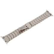 For Apple Watch 42mm / 41mm / 40mm / 38mm I-Shaped Folding Magnetic Buckle Metal Watch Band(Titanium Color)