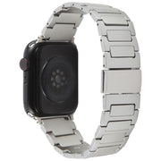 For Apple Watch 42mm / 41mm / 40mm / 38mm I-Shaped Folding Magnetic Buckle Metal Watch Band(Silver)