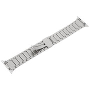 For Apple Watch 42mm / 41mm / 40mm / 38mm I-Shaped Folding Magnetic Buckle Metal Watch Band(Silver)