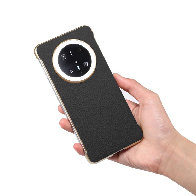 For Huawei Mate 60 Denior A20 Genuine Leather Litchi Texture MagSafe Frameless Phone Case(Black) - free shipping - PMc TechLife - Order now!