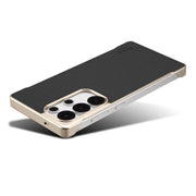 For Samsung Galaxy S25 Ultra 5G Denior A20 Genuine Leather Litchi Texture MagSafe Frameless Phone Case(Black)