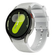 For Samsung Galaxy Watch 7 / 6 / 5 / 4 Silver Pin Buckle Leather Silicone Watch Band(Light Grey) - free shipping - PMC TechLife - Order now!