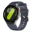 For Samsung Galaxy Watch 7 / 6 / 5 / 4 Silver Pin Buckle Leather Silicone Watch Band(Midnight Blue) - free shipping - PMC TechLife - Order now!