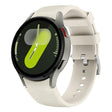 For Samsung Galaxy Watch 7 / 6 / 5 / 4 Silver Pin Buckle Leather Silicone Watch Band(Starlight) - free shipping - PMC TechLife - Order now!