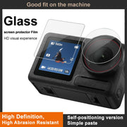 For DJI Osmo Action 5 Pro imak Tempered Glass Film with Camera Lens Film, Self-positioning Version
