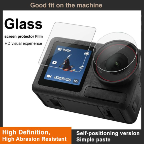 For DJI Osmo Action 5 Pro imak Tempered Glass Film with Camera Lens Film, Self-positioning Version