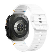 For Samsung Galaxy Watch Ultra 47mm / Ultra 2025 Kalebol Wave-stitched Silicone Strap(White)