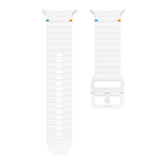 For Samsung Galaxy Watch Ultra 47mm / Ultra 2025 Kalebol Wave-stitched Silicone Strap(White)