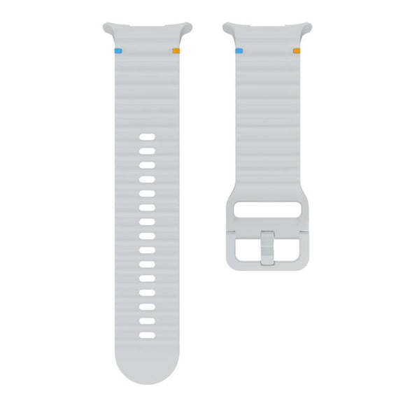 For Samsung Galaxy Watch Ultra 47mm / Ultra 2025 Kalebol Wave-stitched Silicone Strap(Light Grey)