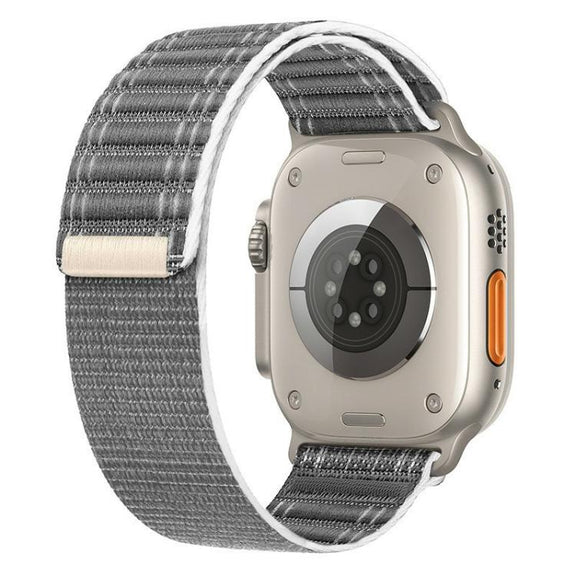 For Apple Watch 46mm / 49mm / 45mm / 44mm Kalebol Ocean Wave Nylon Strap(Grey)