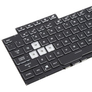 US Version Colorful 16 Pin Backlit Laptop Keyboard for Asus ROG Strix Scar G512 G512LV G512LW G512LI(Transparent keycaps)