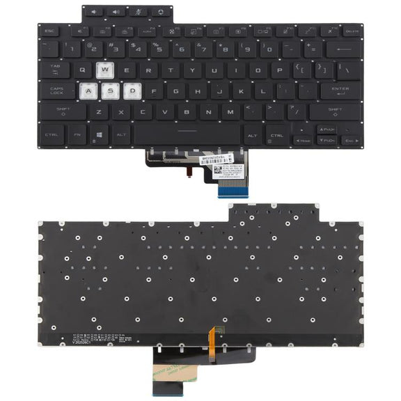 US Version Backlit Laptop Keyboard for Asus TUF Air Air FX516 FX516P FX516PR FX516PM FA516(Black)