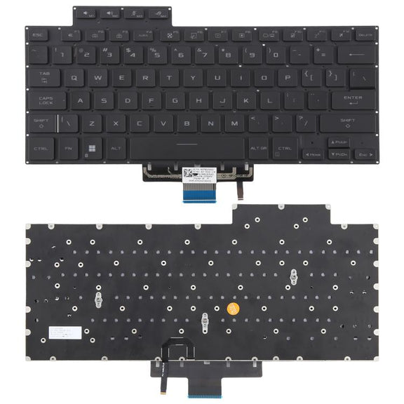 US Version Backlit Laptop Keyboard for Asus Zephyrus ROG 16 G16 GA503 15 GU603 GU603H(Black)
