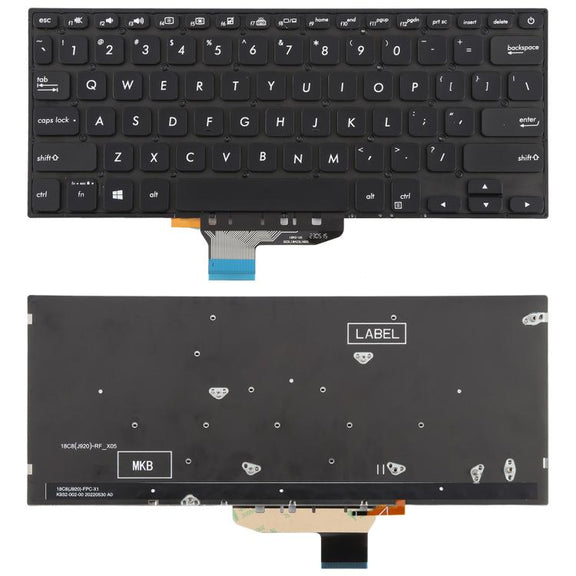 US Version Backlit Laptop Keyboard for Asus VivoBook S14 K430 A430 X430 S403 S4300F S4300U(Black)
