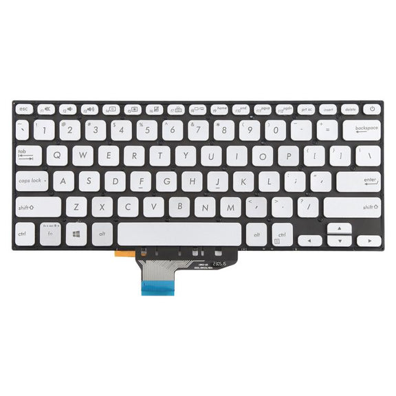 US Version Backlit Laptop Keyboard for Asus VivoBook S14 K430 A430 X430 S403 S4300F S4300U(Silver)