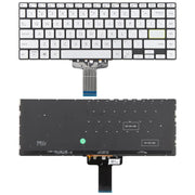 US Version Backlit Laptop Keyboard for Asus VivoBook S14 X421 X421DA X421UA X421EP X421EQ X421JQ X421FP X421FF X421FL(Silver)