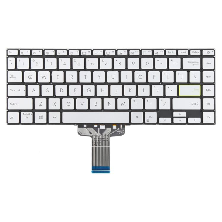 US Version Backlit Laptop Keyboard for Asus VivoBook S14 X421 X421DA X421UA X421EP X421EQ X421JQ X421FP X421FF X421FL(Silver)