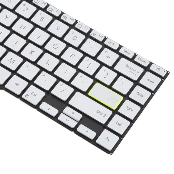 US Version Backlit Laptop Keyboard for Asus VivoBook S14 X421 X421DA X421UA X421EP X421EQ X421JQ X421FP X421FF X421FL(Silver)